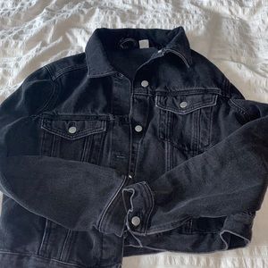 black jean jacket
